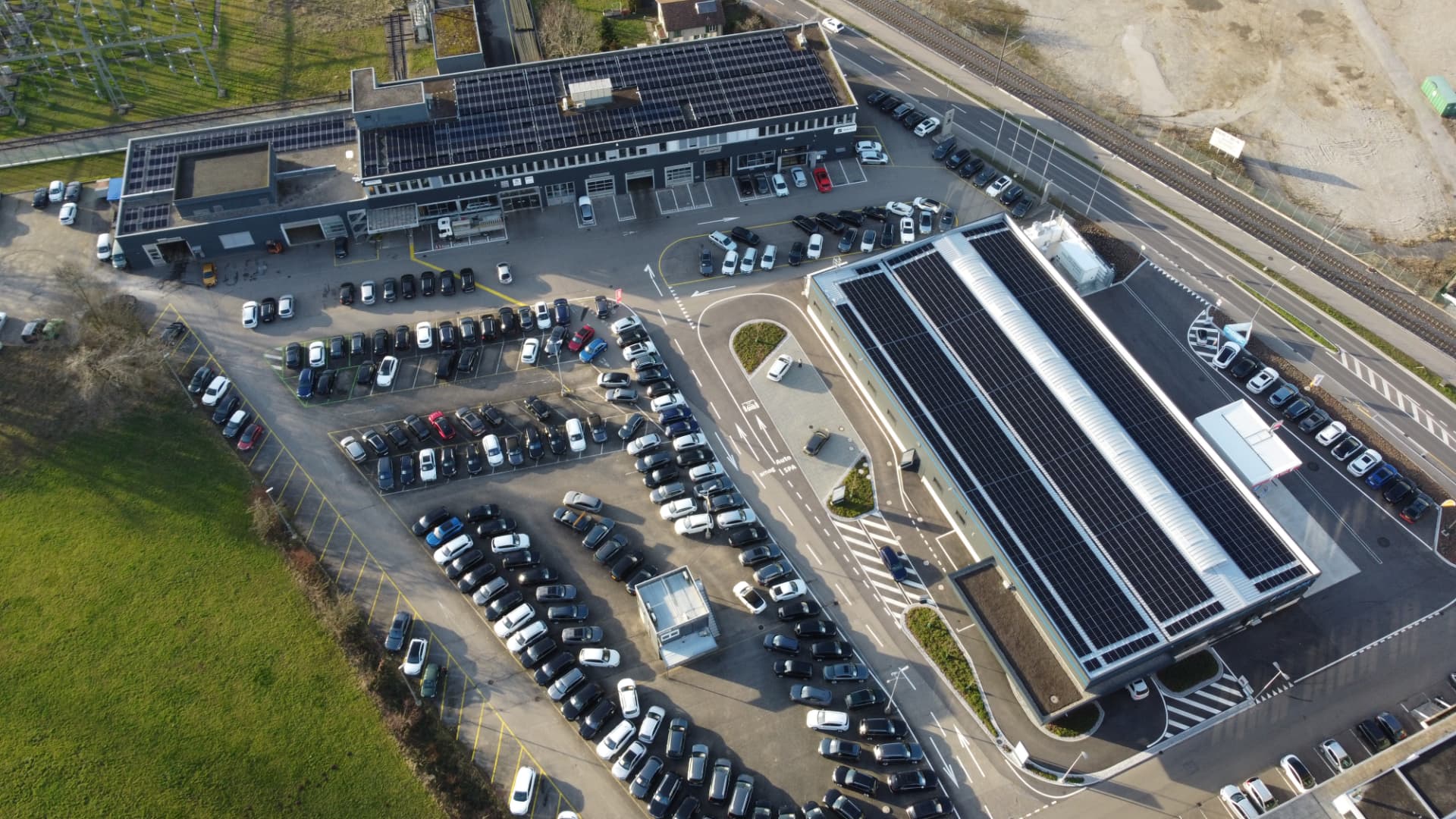 Realisierte Photovoltaikanlage von CASGRE bei ASAG Pratteln